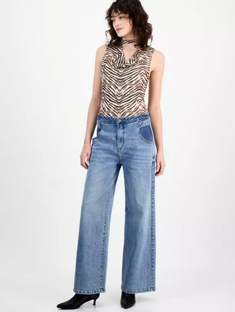 NEW‎ Bar III wide leg high rise plus size denim jeans 22W